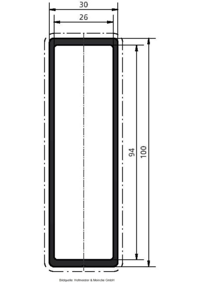 Aluminium Einsteckprofil, Einsteckbretter, Spriegelbretter 30 x 100 mm 